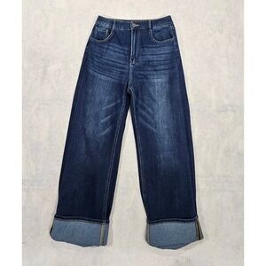 HALARA Dark Blue Wide Leg Jeans